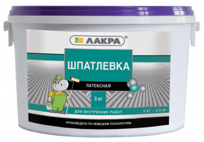 Шпатлевка латексная Лакра для внутренних работ: 1,5 кг